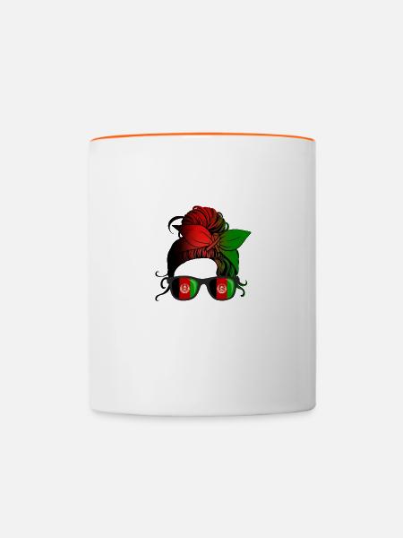 Afghanistan - Tasse zweifarbig - Weiß/Orange