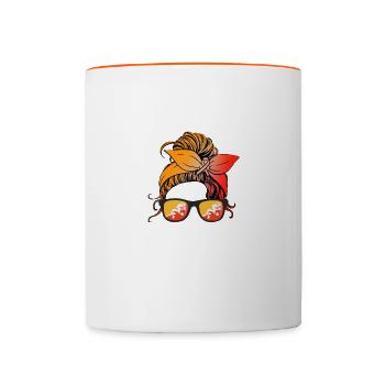 Bhutan - Contrasting Mug - white/orange - Front
