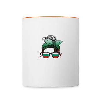 Bulgarie - Mug contrasté - blanc/orange - Devant