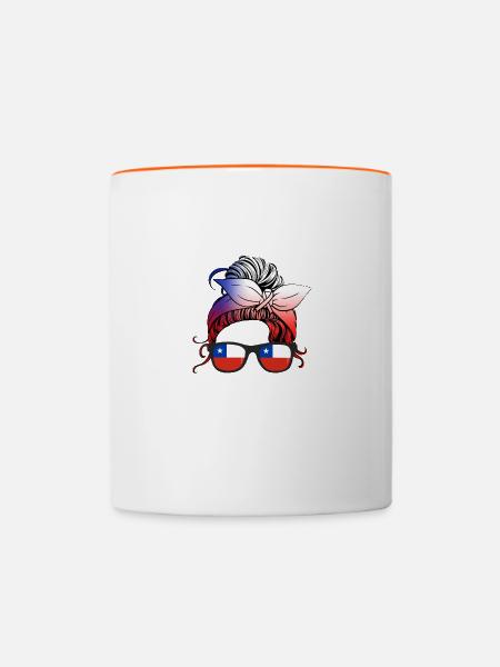 Chile - Tasse zweifarbig - Weiß/Orange