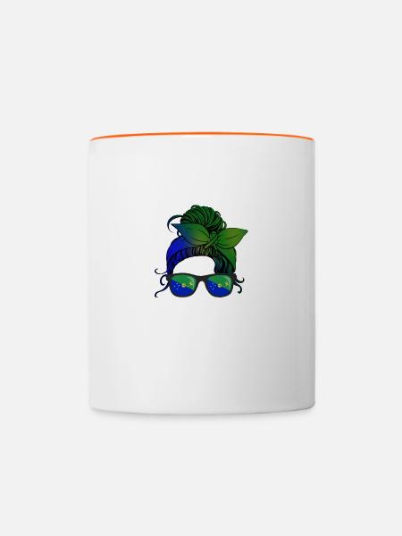 Weihnachtsinsel - Tasse zweifarbig - Weiß/Orange