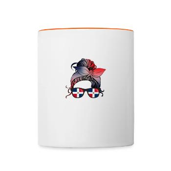 République dominicaine - Mug contrasté - blanc/orange - Devant