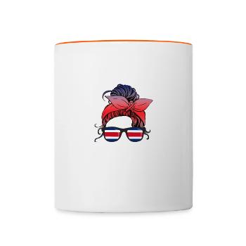 Costa Rica - Tasse zweifarbig - Weiß/Orange - Vorne
