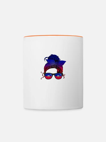 Haiti - Tasse zweifarbig - Weiß/Orange