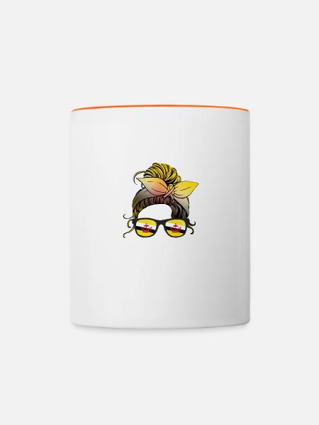 Brunei - Tasse zweifarbig - Weiß/Orange