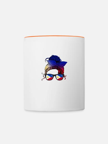 Philippinen - Tasse zweifarbig - Weiß/Orange