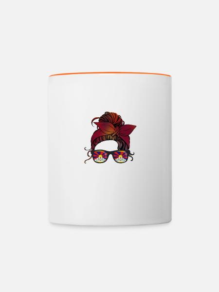 Tibet - Tasse zweifarbig - Weiß/Orange