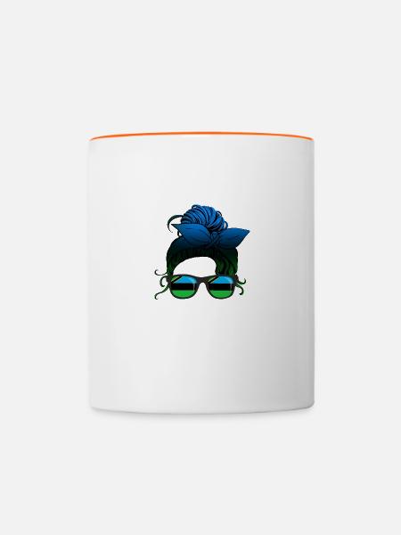 Zanzibar - Tasse zweifarbig - Weiß/Orange