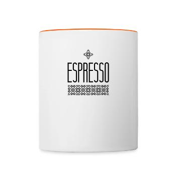 espresso - Tasse zweifarbig - Weiß/Orange - Vorne