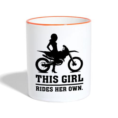 This Girl rides her own - Dirt bike - Kaksivärinen muki