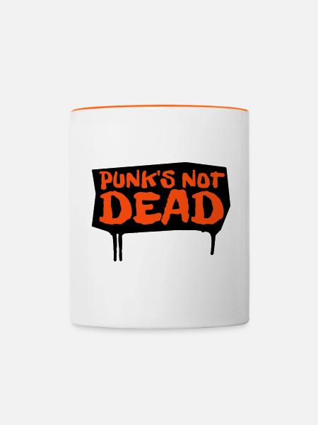 punks not dead | red-edition - Tasse zweifarbig - Weiß/Orange