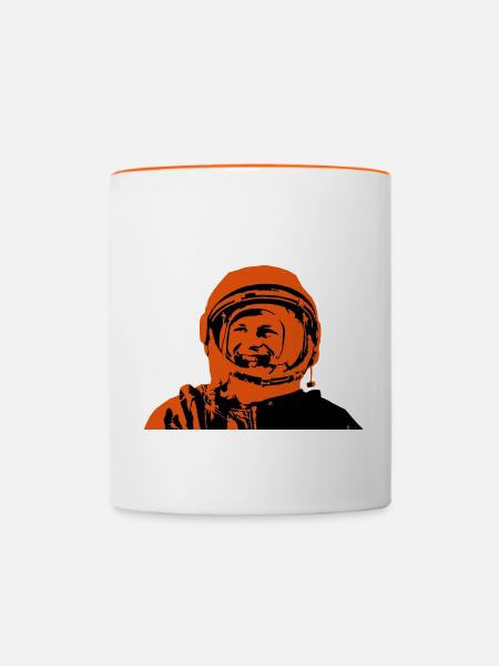GAGARIN - Tasse zweifarbig - Weiß/Orange