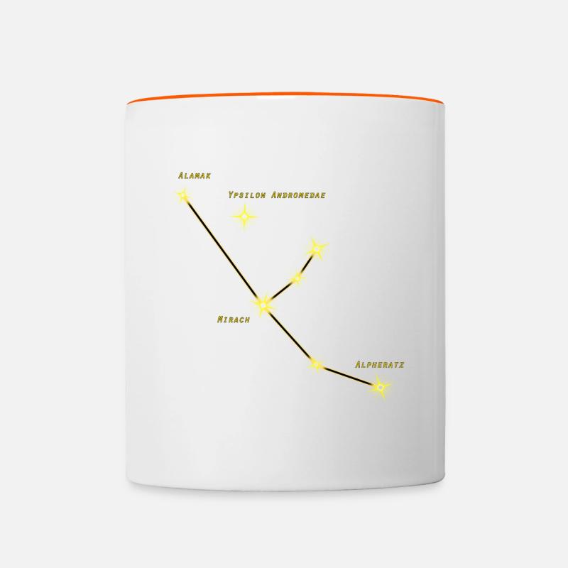Andromeda - Tasse zweifarbig - Weiß/Orange