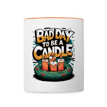 Veille de Noël Noël Drôle Quatrième Avent - Mug contrasté - blanc/orange - Devant