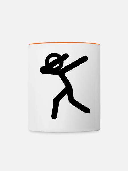 Dabbin' - Tasse zweifarbig - Weiß/Orange