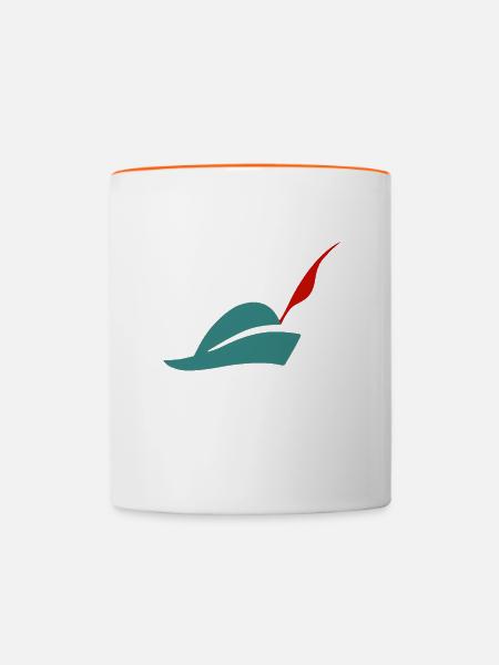 Pied Piper Hat - Tasse zweifarbig - Weiß/Orange