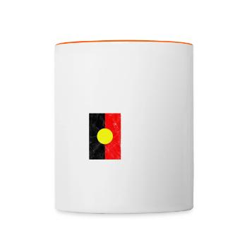 Aborigène - Mug contrasté - blanc/orange - Devant