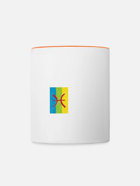 Amazigh - Mug contrasté - blanc/orange