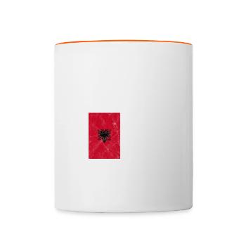 Albanien - Tasse zweifarbig - Weiß/Orange - Vorne