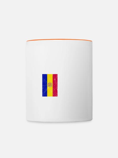 Andorra - Tasse zweifarbig - Weiß/Orange