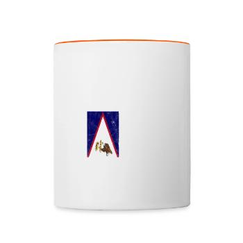 Samoa américaines - Mug contrasté - blanc/orange - Devant