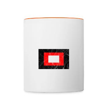 Baster - Mug contrasté - blanc/orange - Devant
