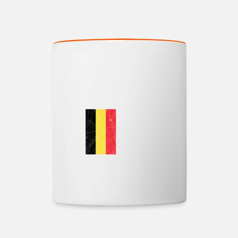 Belgique - Mug contrasté - blanc/orange