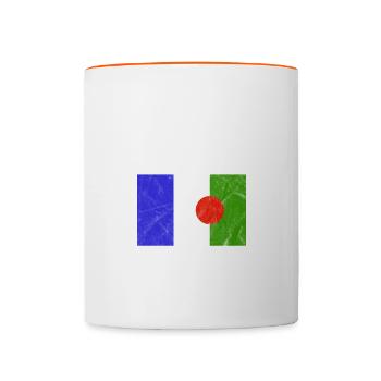 Batwa - Mug contrasté - blanc/orange - Devant