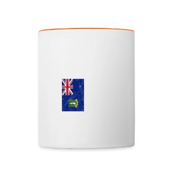 Îles Vierges britanniques - Mug contrasté - blanc/orange - Devant