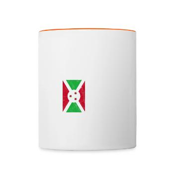 Burundi - Mug contrasté - blanc/orange - Devant