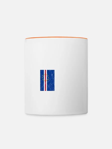Kap Verde - Tasse zweifarbig - Weiß/Orange