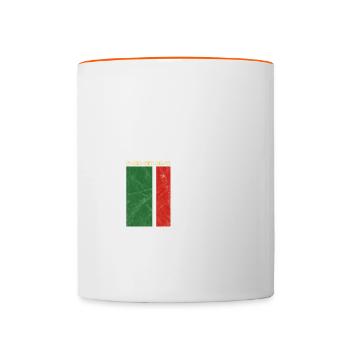Tchétchénie - Mug contrasté - blanc/orange - Devant