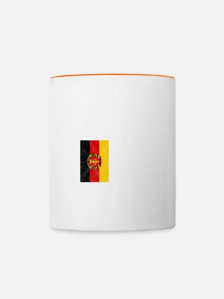DDR - Tasse zweifarbig - Weiß/Orange