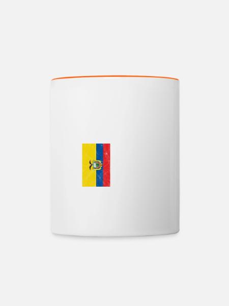 Ecuador - Tasse zweifarbig - Weiß/Orange