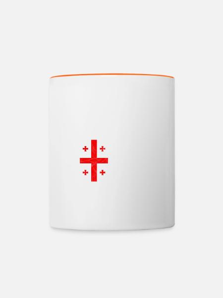 Georgien - Tasse zweifarbig - Weiß/Orange