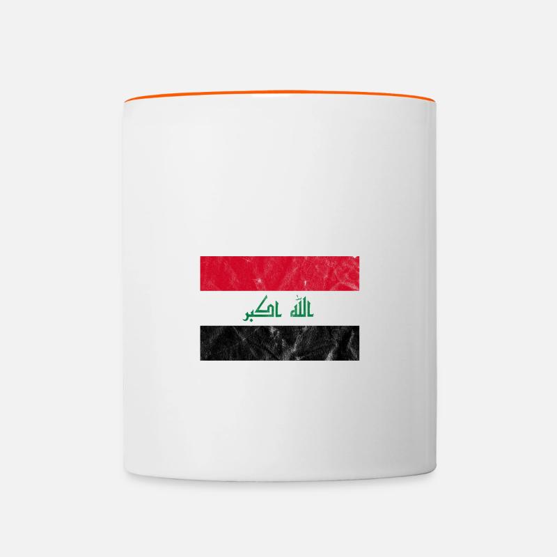 Irak - Tasse zweifarbig - Weiß/Orange