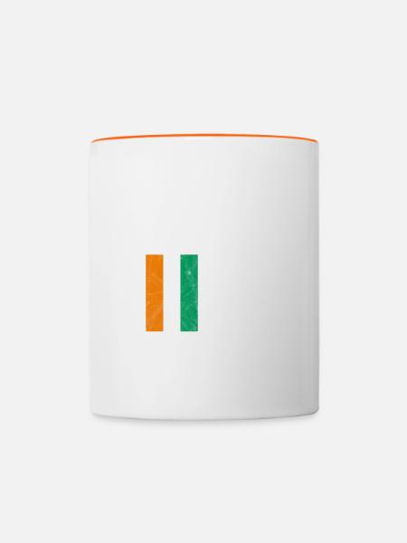 Elfenbeinküste - Tasse zweifarbig - Weiß/Orange