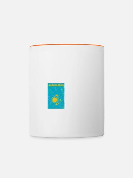 Kasachstan - Tasse zweifarbig - Weiß/Orange