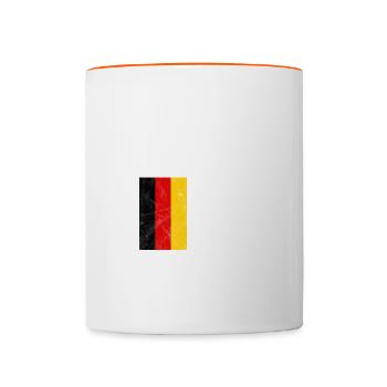 Deutschland - Tasse zweifarbig - Weiß/Orange - Vorne