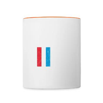 Luxembourg - Mug contrasté - blanc/orange - Devant
