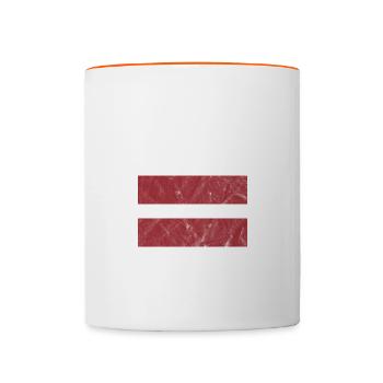 Lettonie - Mug contrasté - blanc/orange - Devant