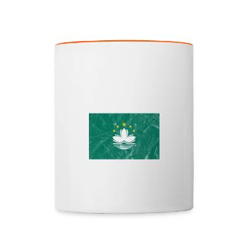 Macau - Tasse zweifarbig - Weiß/Orange - Vorne