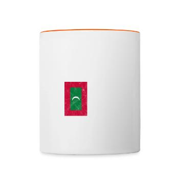 Malediven - Tasse zweifarbig - Weiß/Orange - Vorne