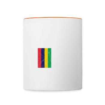 Mauritius - Tasse zweifarbig - Weiß/Orange - Vorne
