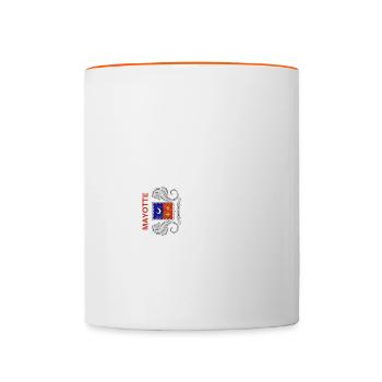 Mayotte - Mug contrasté - blanc/orange - Devant