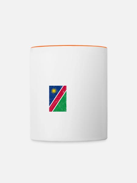 Namibia - Tasse zweifarbig - Weiß/Orange