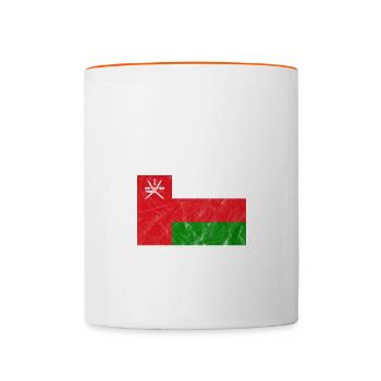 Oman - Mug contrasté - blanc/orange - Devant