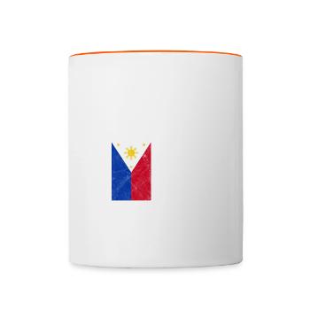 Philippines - Mug contrasté - blanc/orange - Devant