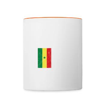 Sénégal - Mug contrasté - blanc/orange - Devant