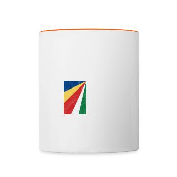 Seychellen - Tasse zweifarbig - Weiß/Orange - Vorne